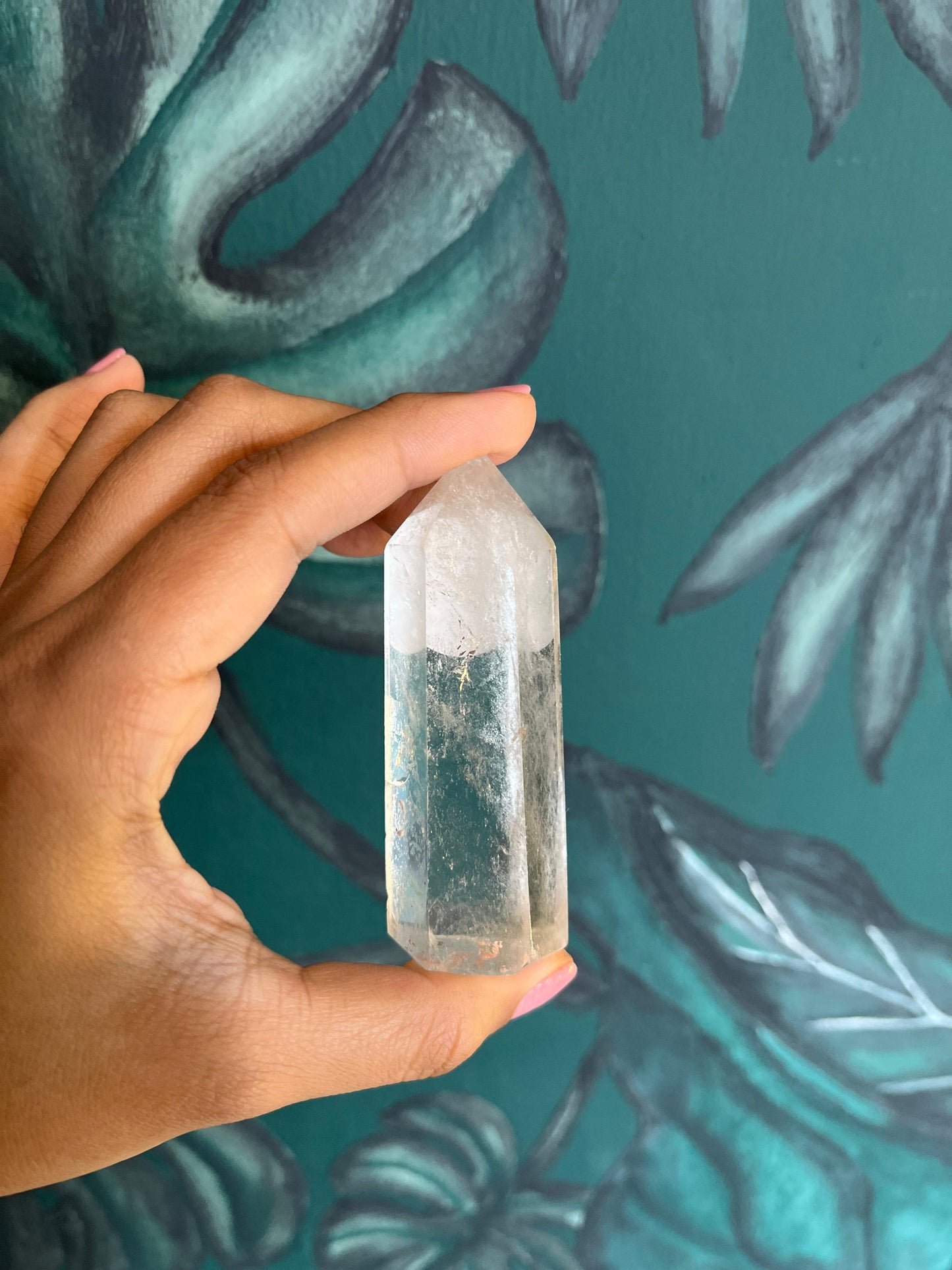 Obelisco cuarzo blanco