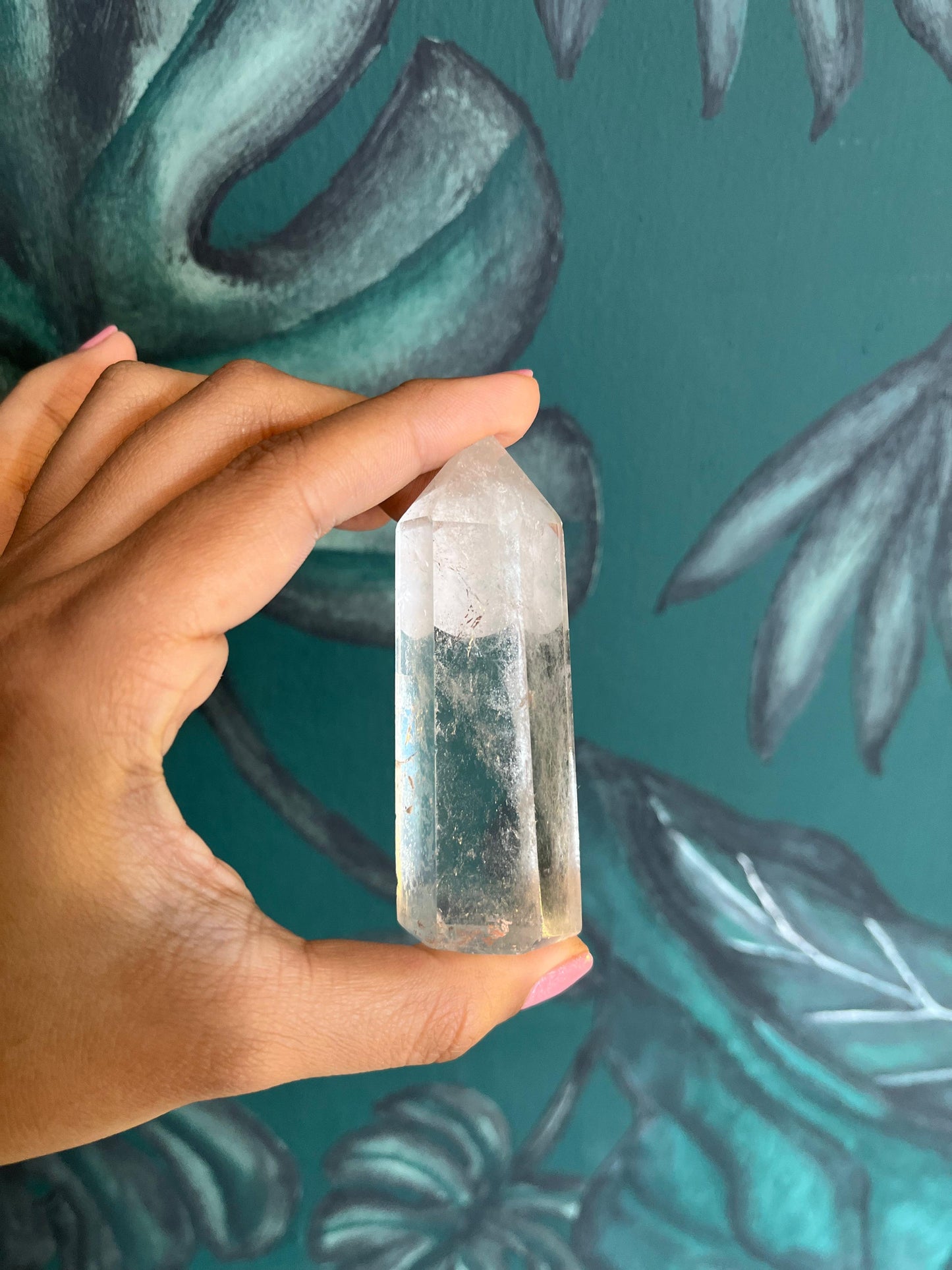 Obelisco cuarzo blanco