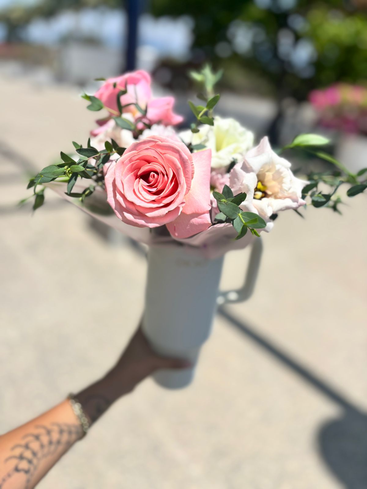 Termo con flores