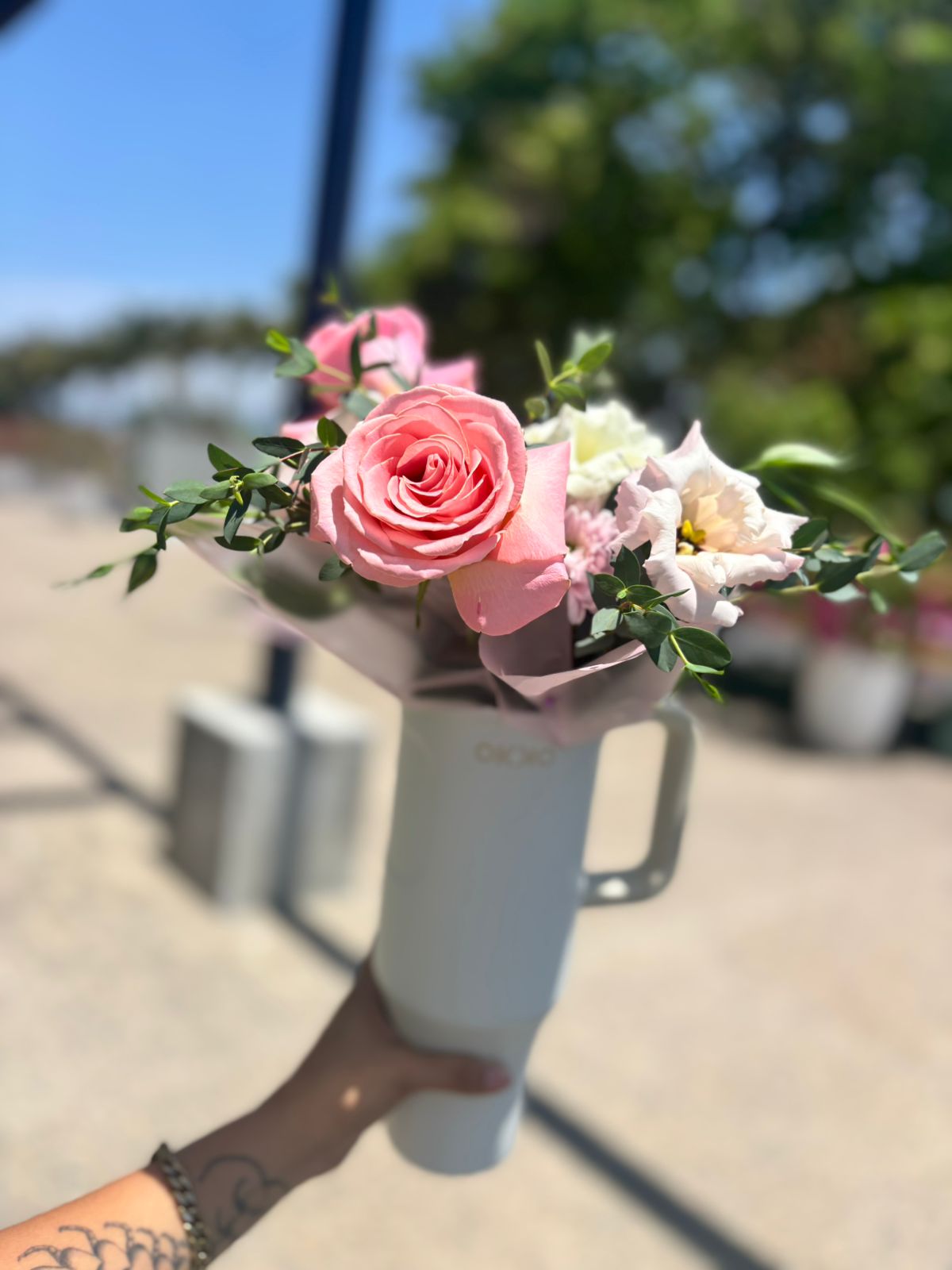 Termo con flores